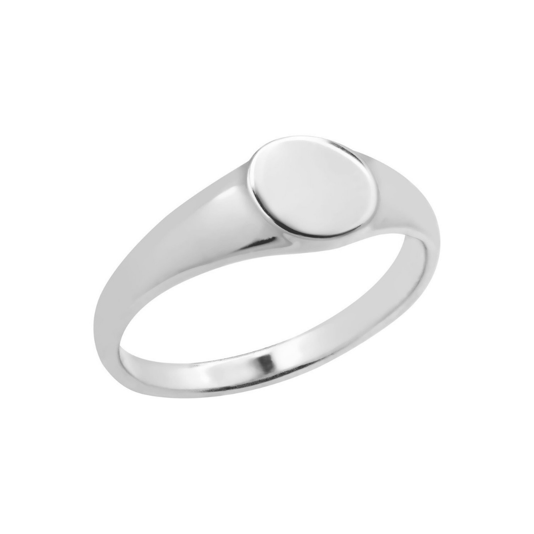 Silver Minimal Signet Ring