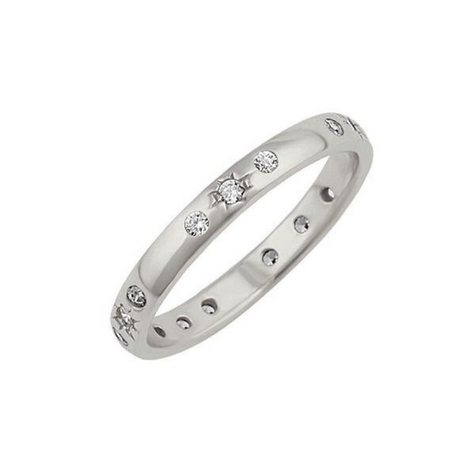 Silver Starry Night Ring