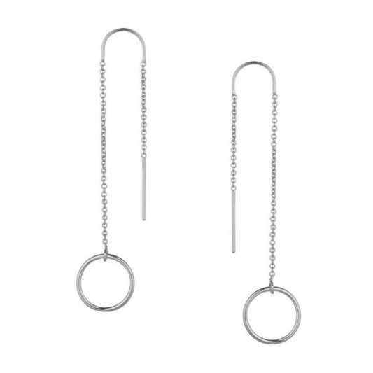 Small Circle Threaders Silver
