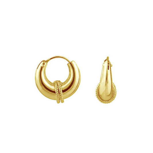 Vermeil SM Boho hoop gold