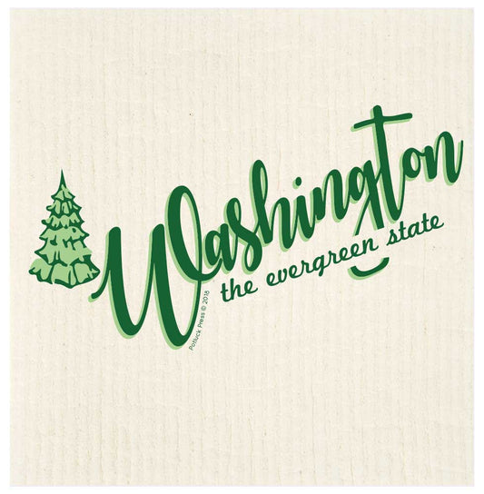 Washington Evergreen State Swedish Dishcloth