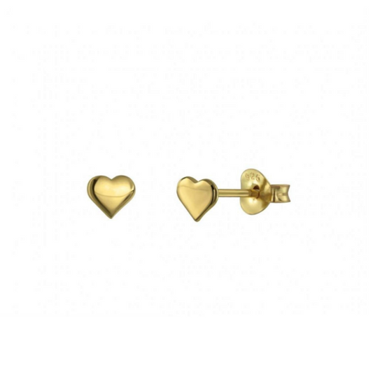 Sweet Heart Studs-Gold