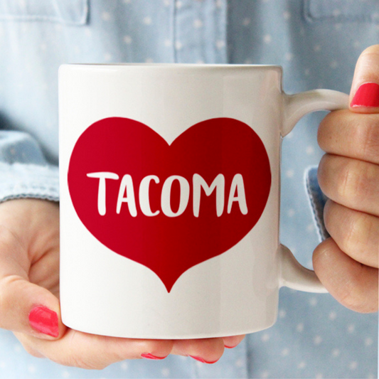 Big Red Heart for Tacoma Mug