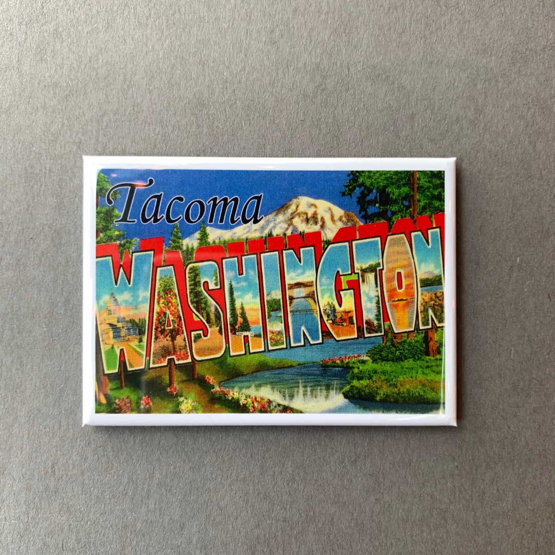 Tacoma, WA Large Letter Scene Magnet