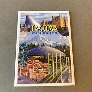 Tacoma, WA Montage Scenes Magnet
