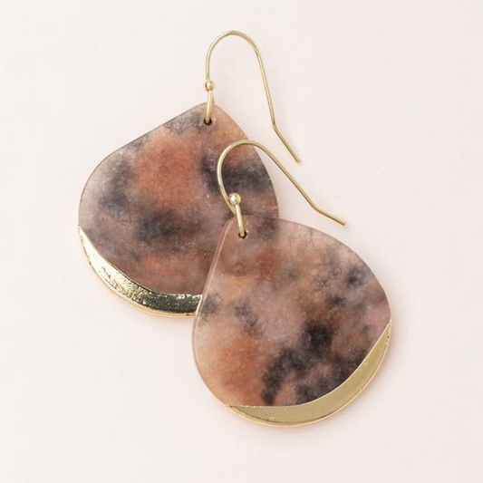 Stone Dipped Teardrop Earring