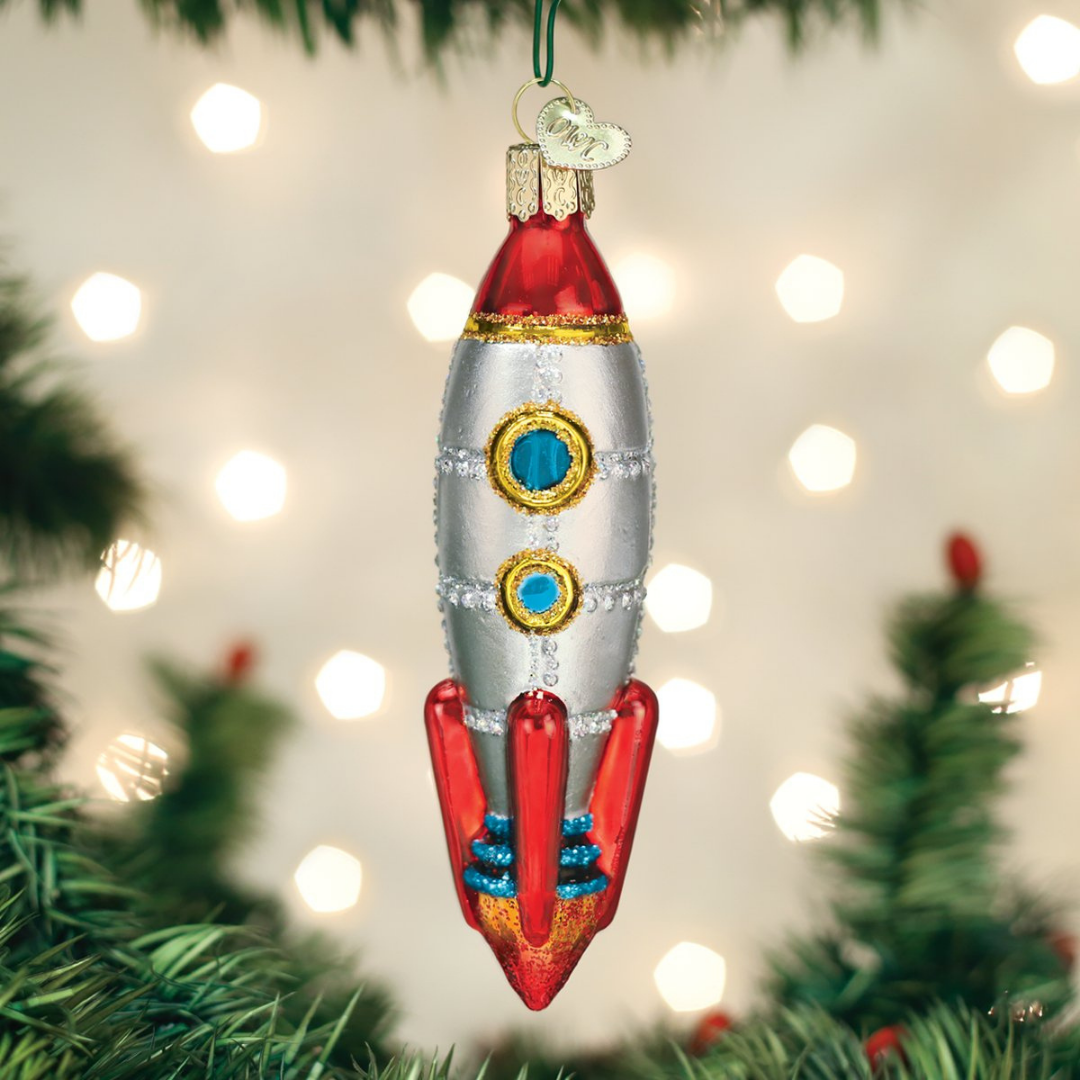 Toy Rocket Ship Ornament