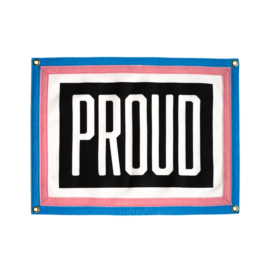 Trans Proud Camp Flag