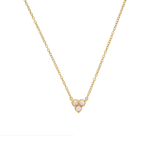 Trio Opal Necklace Gold