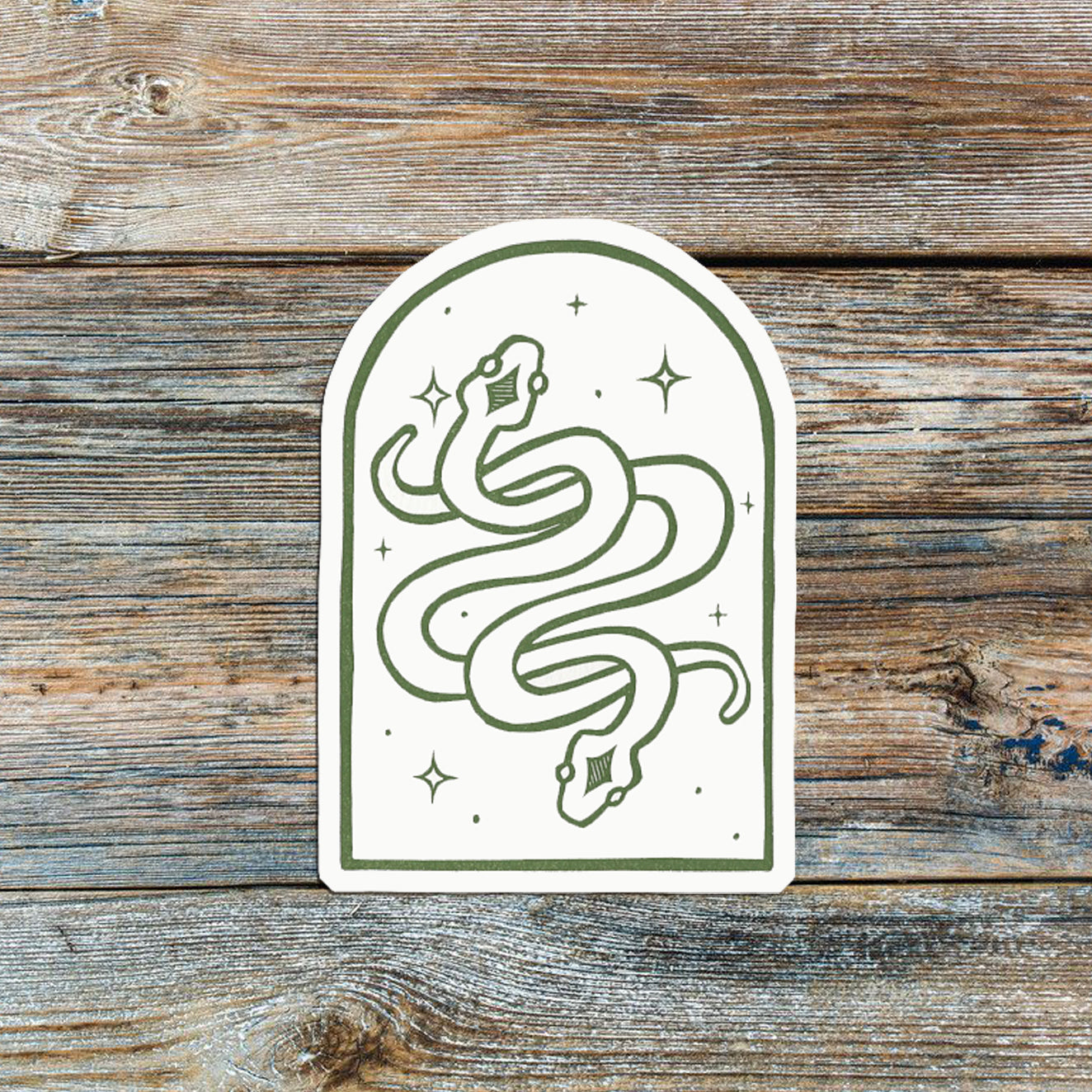 Twin Snakes Vinyl Sticker