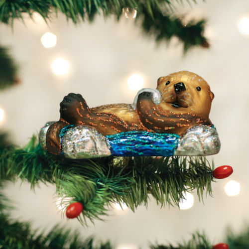 Floating Sea Otter Ornament