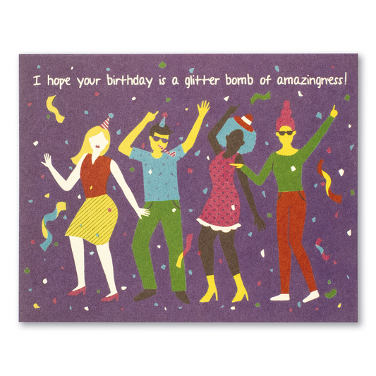 LM Card - I hope your birthday is a glitter bomb (HB)