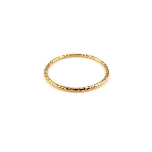 GF Sparkle Skinny Ring Gold
