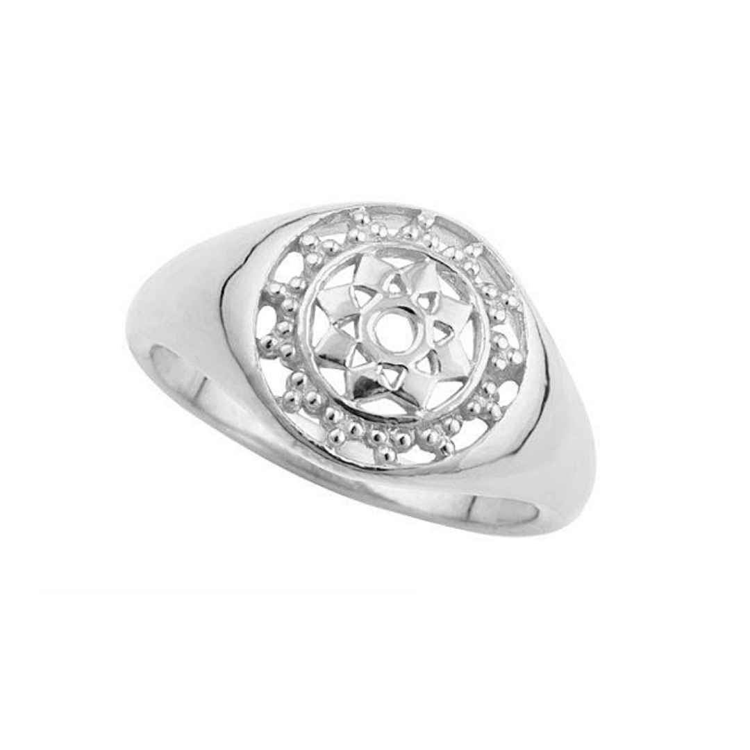 Silver Goddess Signet Ring