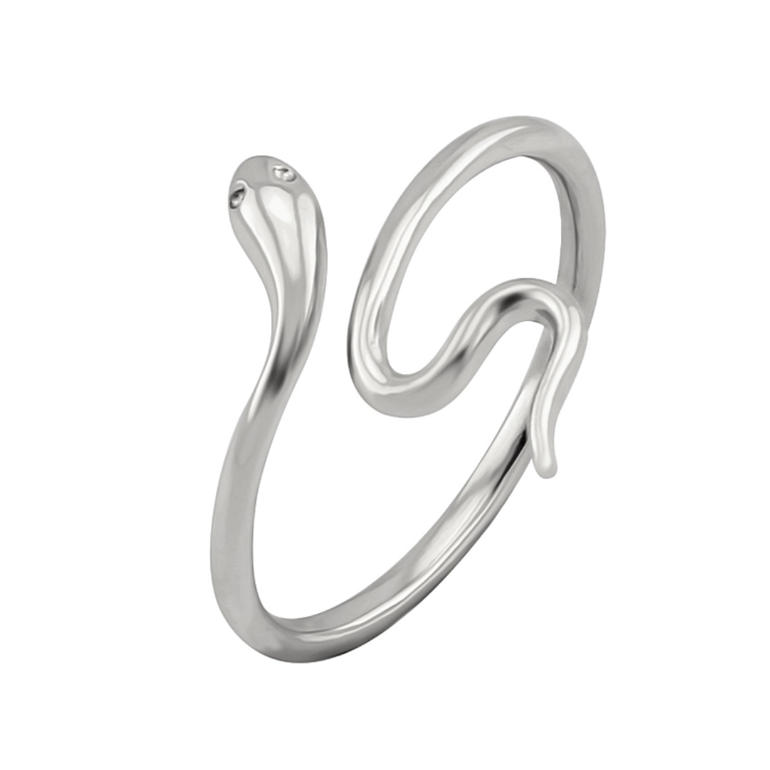Silver Snake Slither Ring