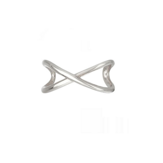 Criss Cross Ear Cuff Silver