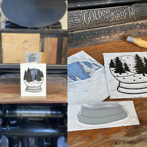 Snow Globe Christmas Notecard