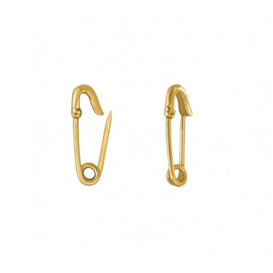 V Little Safety Pin Earrings
