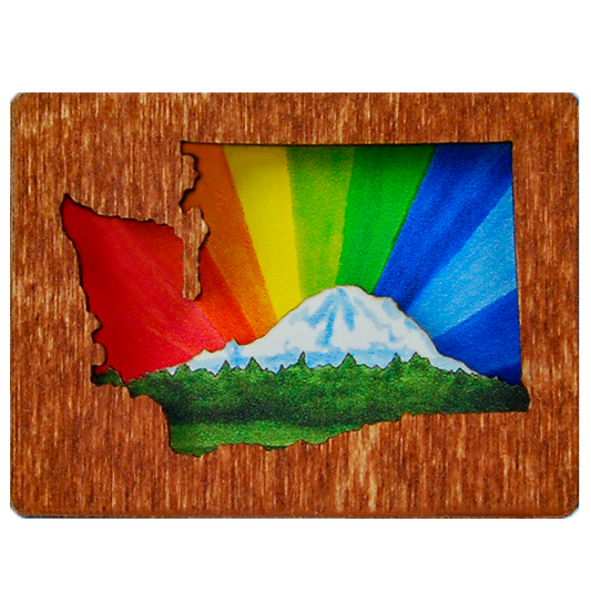 WA Magnet - Rainbow Rainier