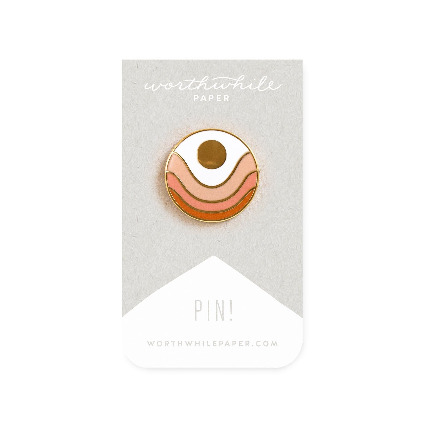 Uplift Sunrise Worthwhile Paper Enamel Pin