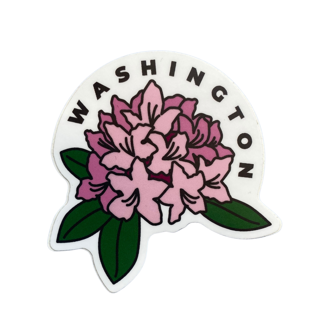 Washington/ND/Rhododendron/Large Printed Sticker