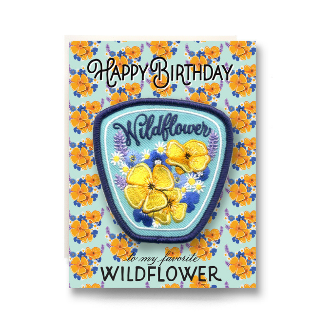 Wildflower Birthday Patch Greeting Card