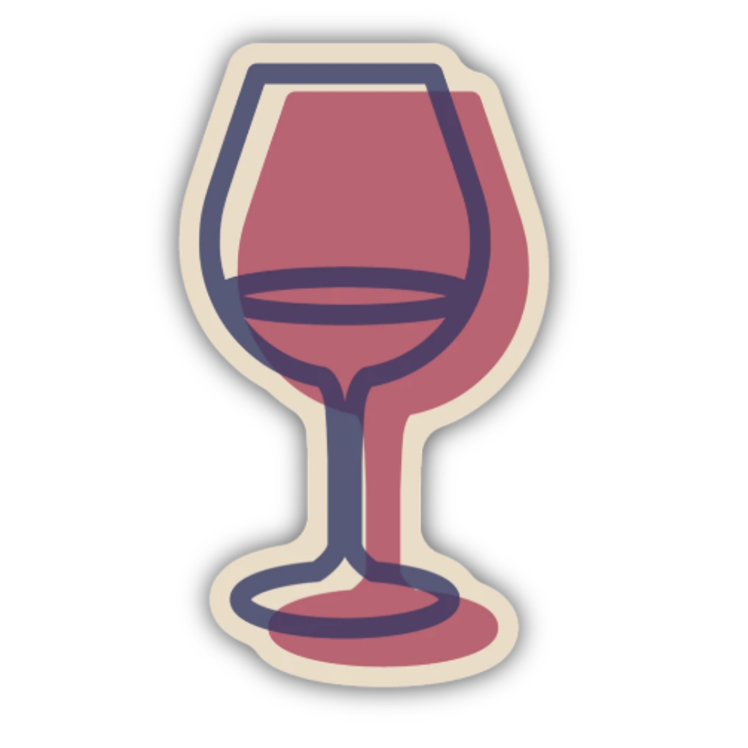 Glass of Wine Sticker