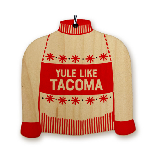 Yule Like Tacoma Red Sweater Ornament