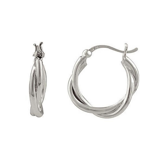 Zarah Twist Hoop Silver
