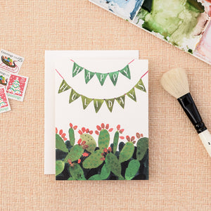 Cactus Pennant Holiday Greeting Card