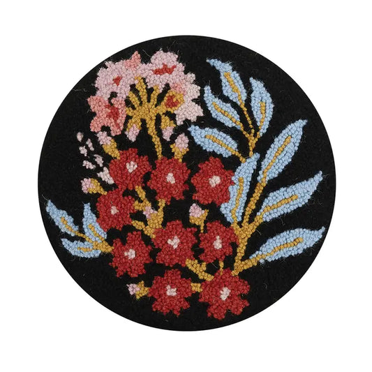 Midnight Floral Round Hook Pillow