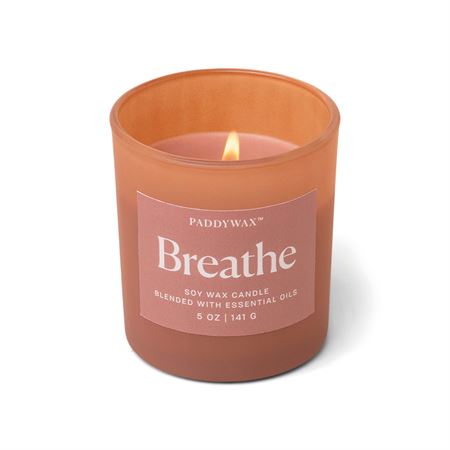 Wellness 5oz Milky Matte Glass Candle - Breathe