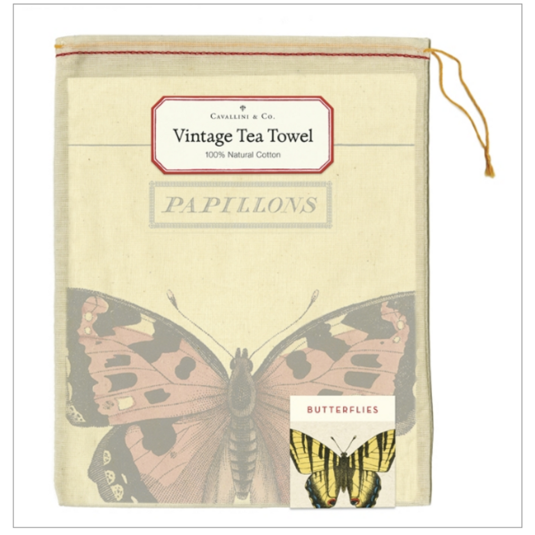 Cavallini & Co. Tea Towel - Butterflies