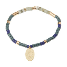 Load image into Gallery viewer, Stone Intention Charm Bracelet - Labradorite/Gold
