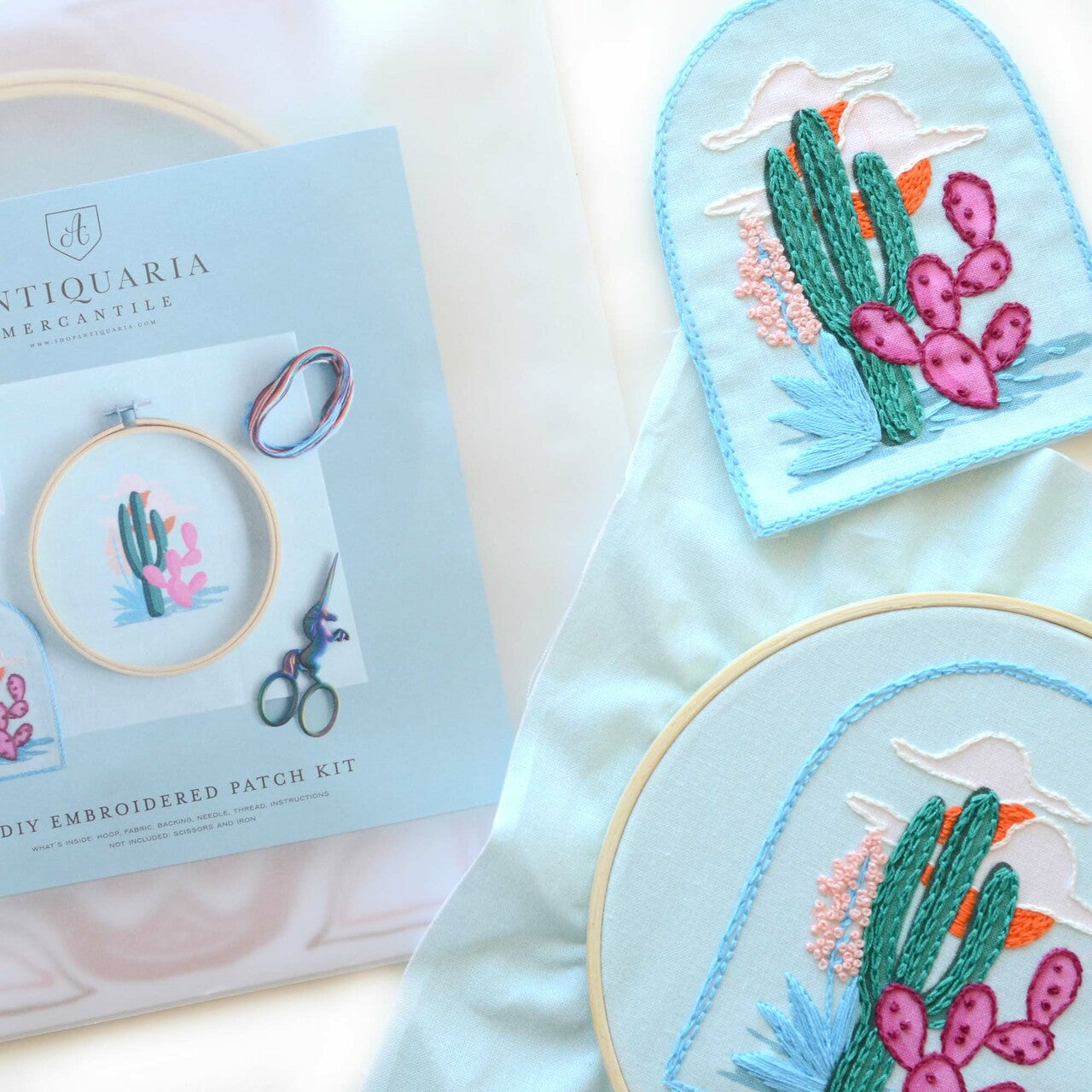 Cactus DIY Embroidery Patch Kit