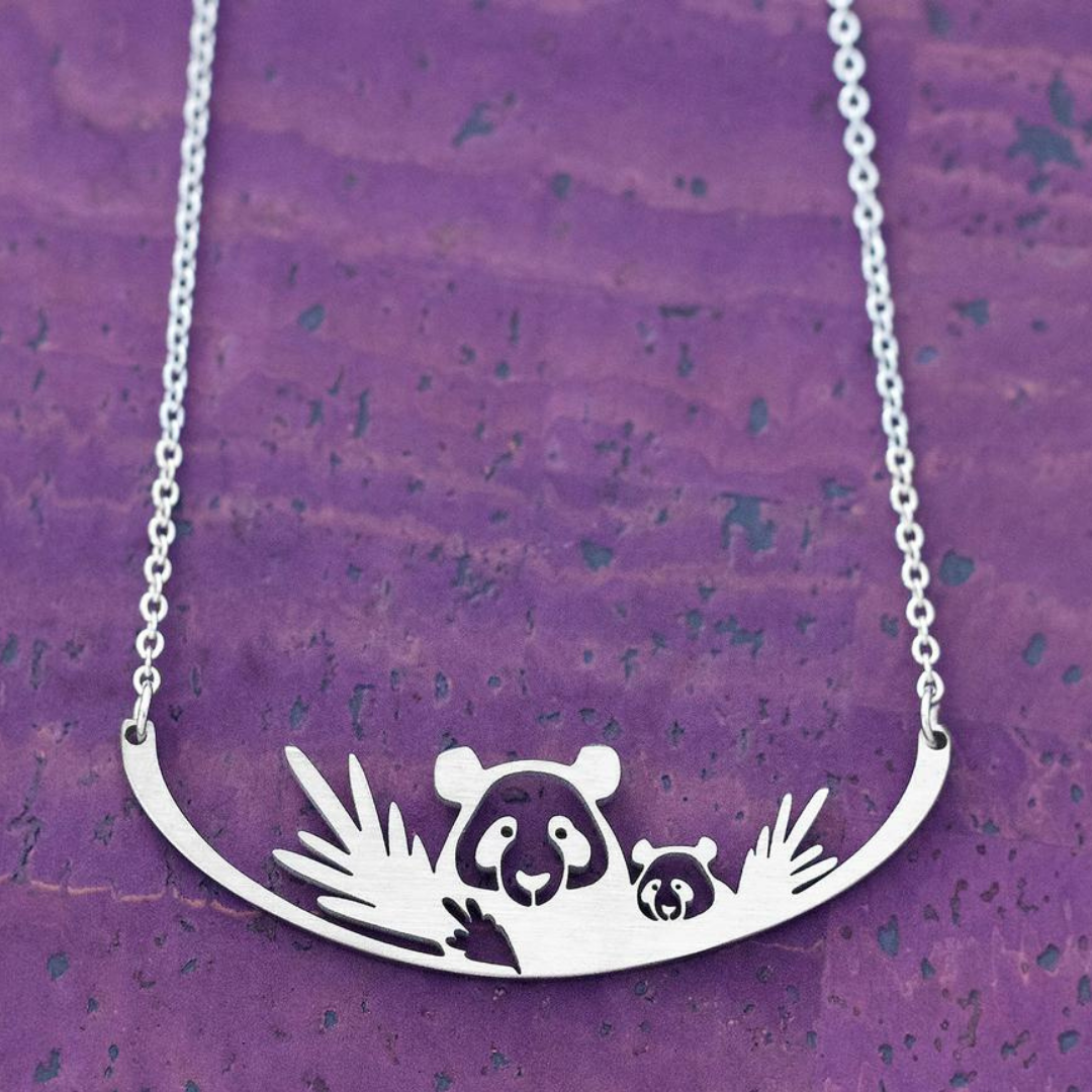 In The Wild Necklace - Pandas