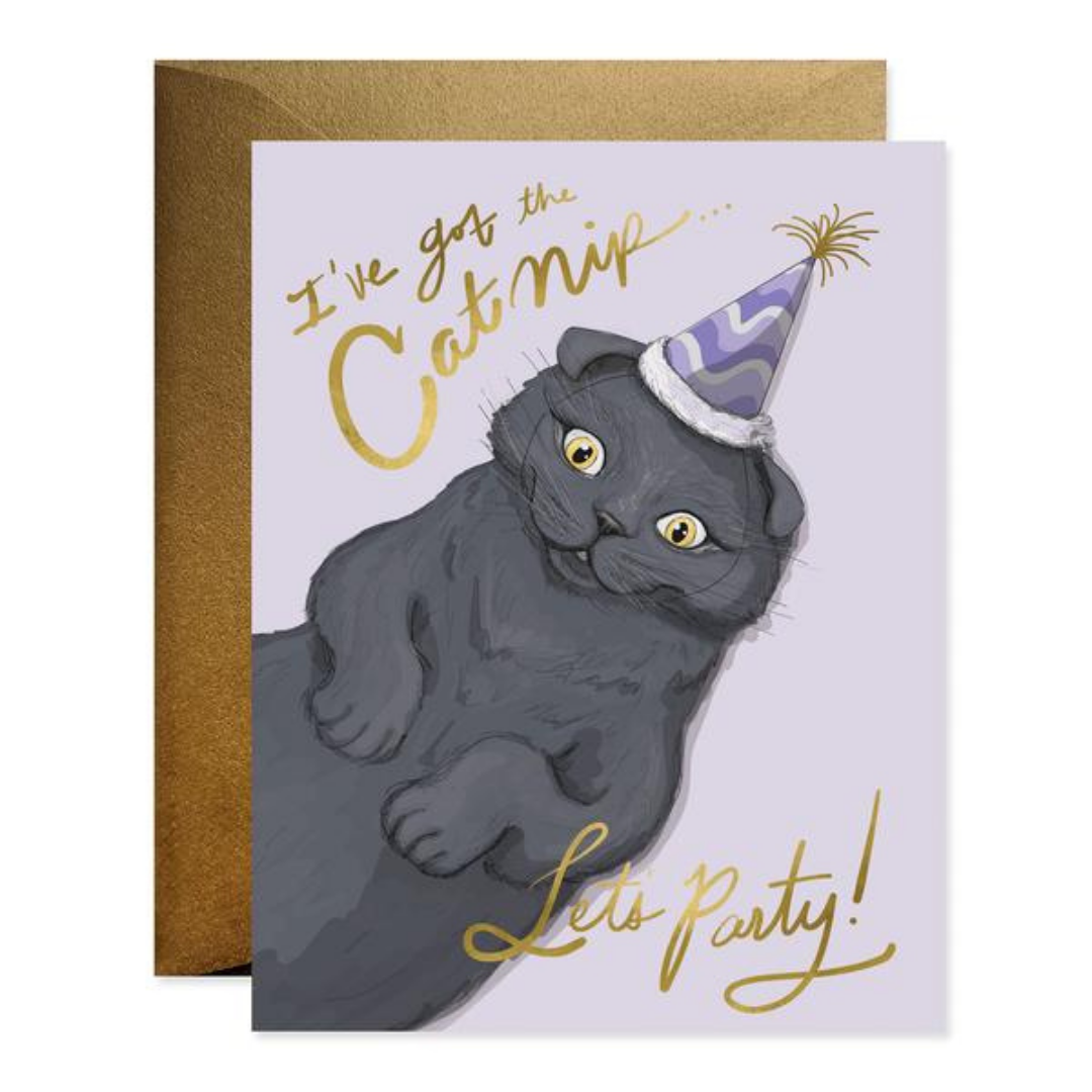 Catnip Party Time Card