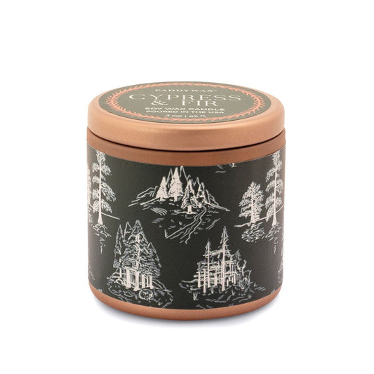 Cypress & Fir - Holiday Tin Candle - Green