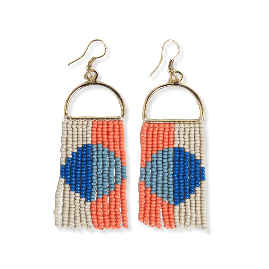 Coastal Circle on Arch Fringe Earring