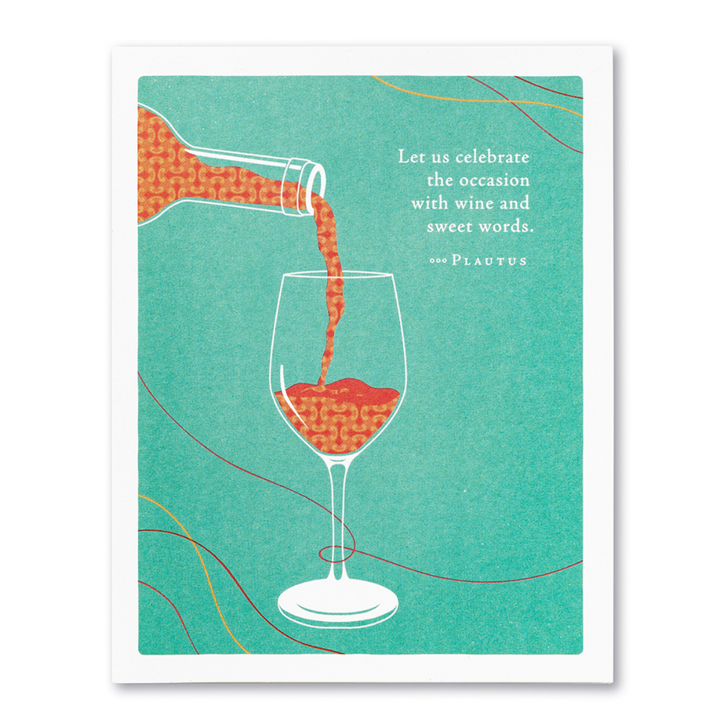 PG Card- Let us celebrate the occasion with wine (BD)