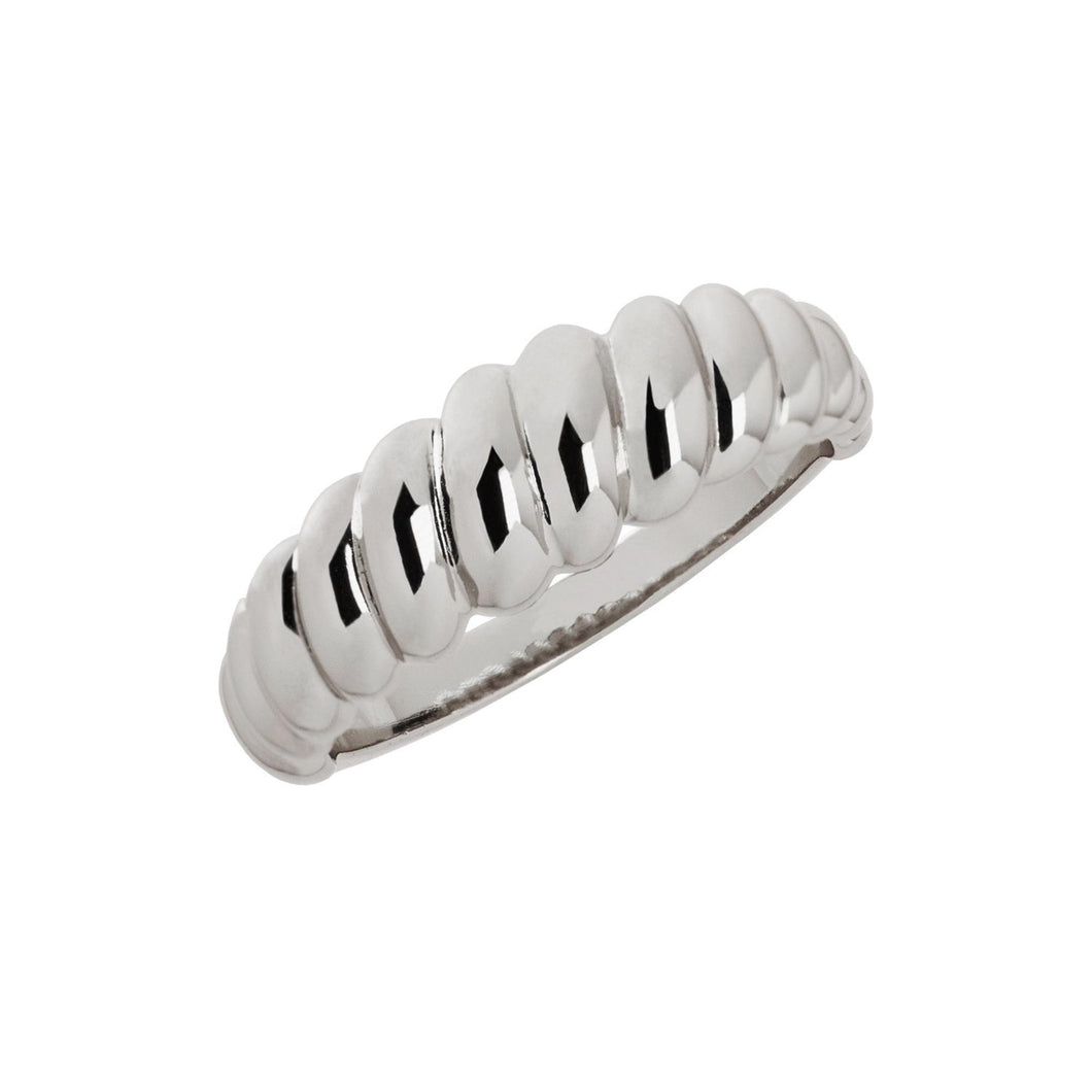 SS Croissant Dome Ring
