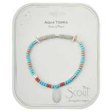 Load image into Gallery viewer, Stone Intention Charm Bracelet - Aqua Terra/Silver
