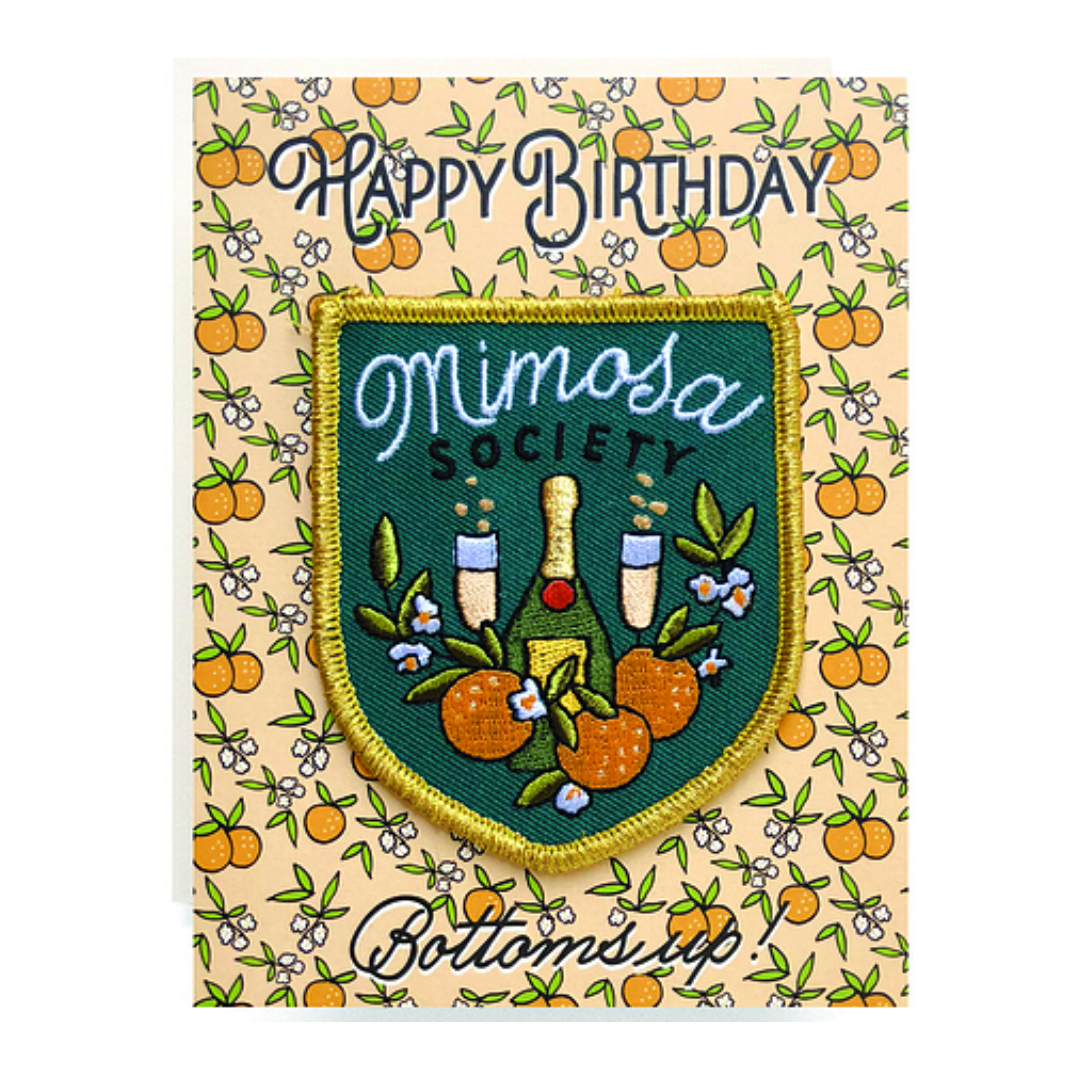 Mimosa Society Birthday Patch Greeting Card