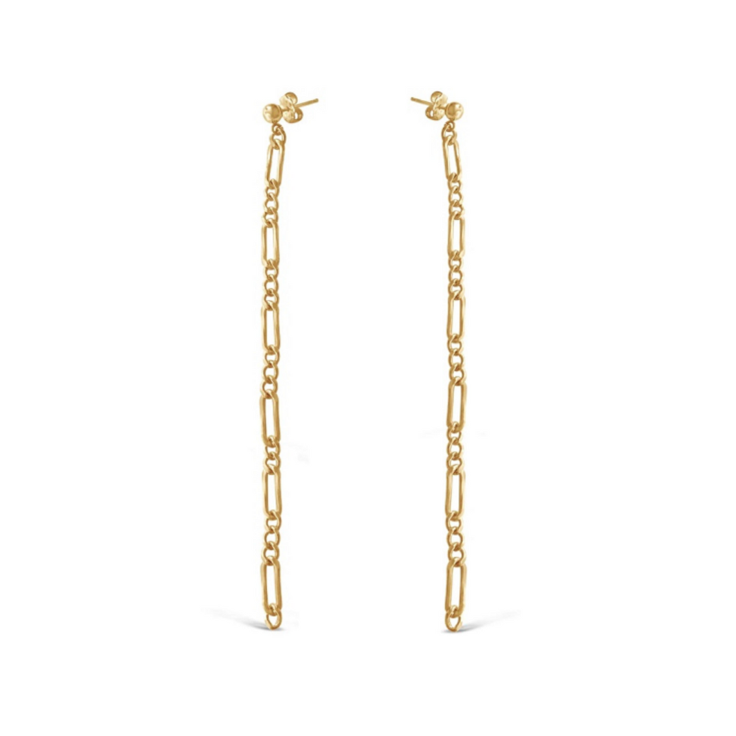 Gold Dainty Figaro Chain Earrings
