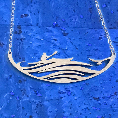 In The Wave Necklace - Kayaker