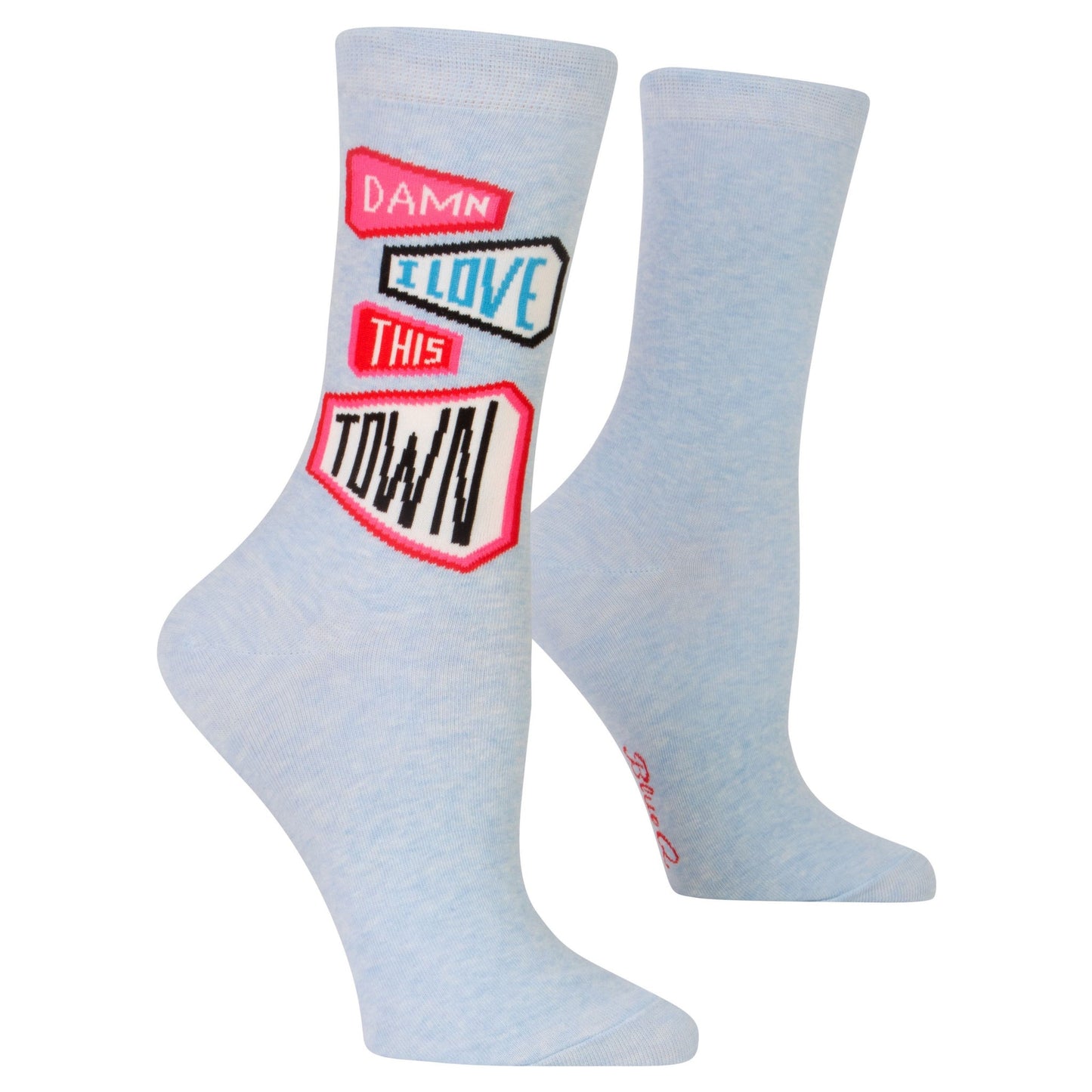 Damn I Love This Town Crew Socks