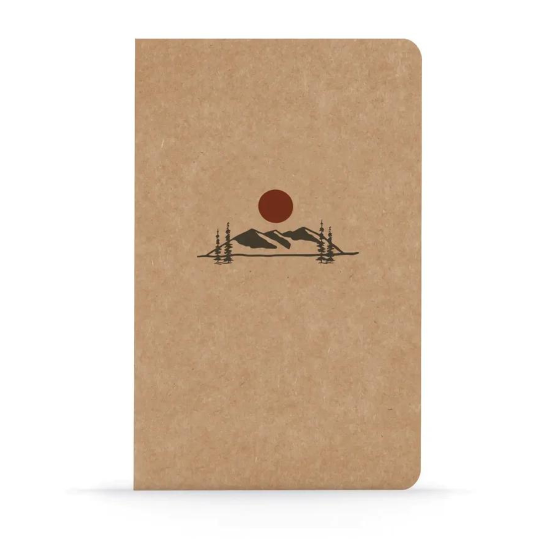 Kraft Layflat Notebook - Mountain Sunrise