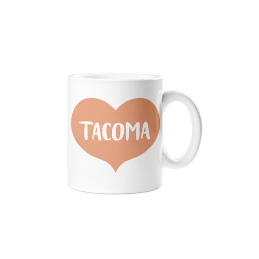 Big Peach Heart for Tacoma Mug