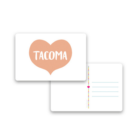 Tacoma Big Peach Heart Postcard