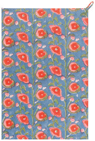 Block Print Tea Towel - Poppy